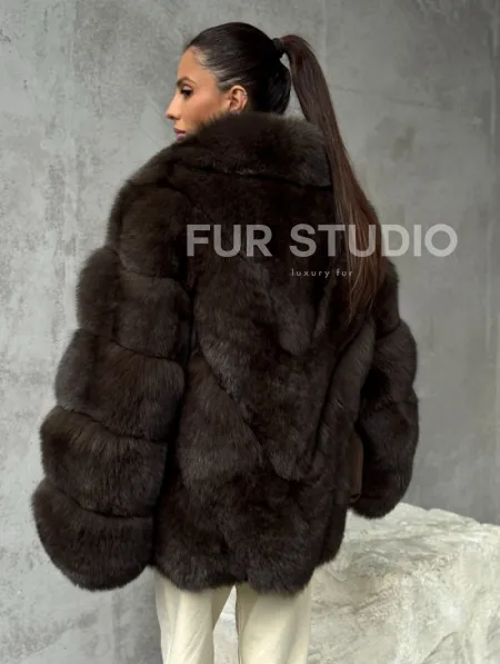 Шуба из песца под соболь - фото 6