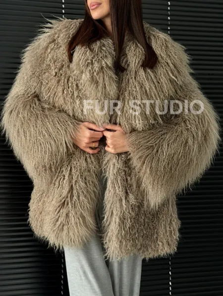 Полушубок из ламы - фото 3