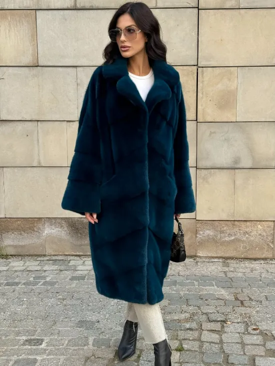 Шуба из аукционного меха норки NAFA английский воротник - фото 10