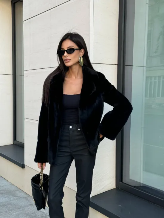 Шуба норковая SAGA FURS  пиджак автоледи - английский воротник - фото 10