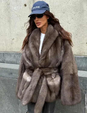Шуба из меха куницы - автоледи - фото 5