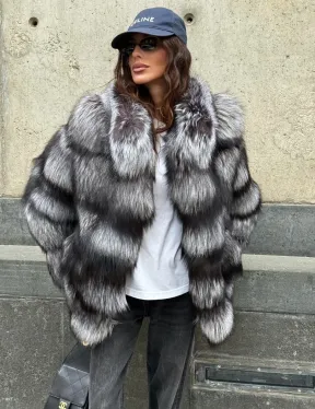 Шуба из чернобурки воротник стойка - фото 4