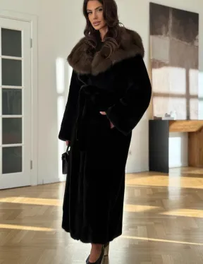 Шуба из меха норки BLACKGLAMA - фото 1