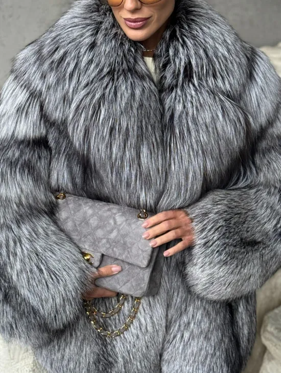 Полушубок из чернобурки - фото 2