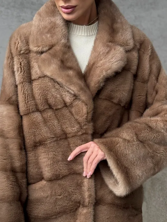 Норковая автоледи - цвет пастель - фото 1