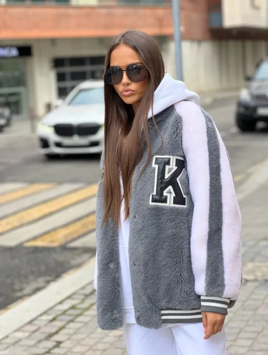 Короткая шубка - бомбер из шерсти - фото 5