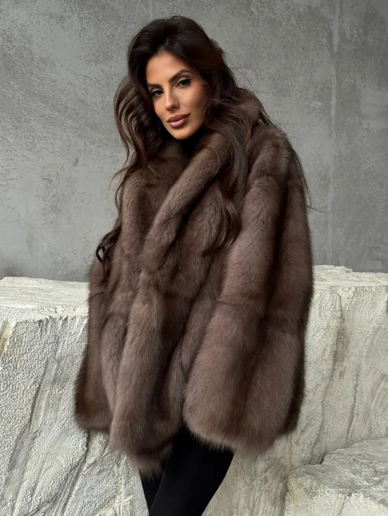 Шуба из меха куницы PREMIUM - фото 6