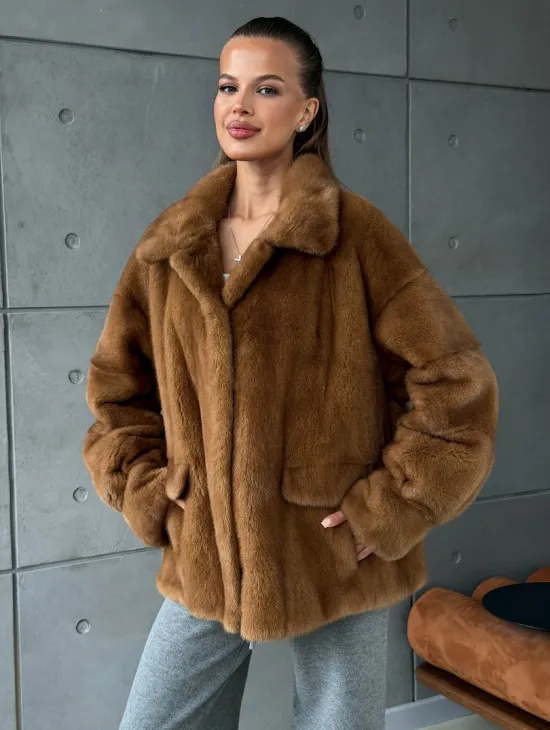 Женская норковая куртка - фото 7