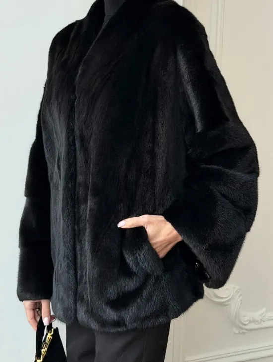Норковая шуба из аукционного меха Saga Furs Mink - фото 1