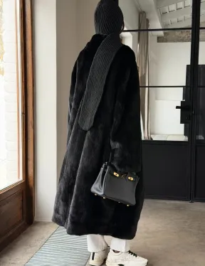 Шуба норка Blackglama V-образный ворот - фото 10