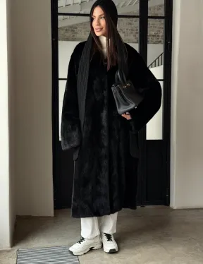 Шуба норка Blackglama V-образный ворот - фото 14